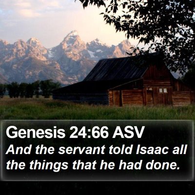 Genesis 24:66 ASV Bible Verse Image