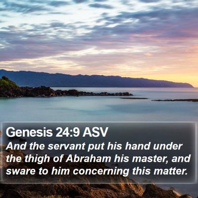 Genesis 24:9 ASV Bible Verse Image
