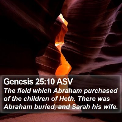 Genesis 25:10 ASV Bible Verse Image