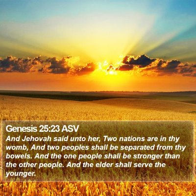 Genesis 25:23 ASV Bible Verse Image