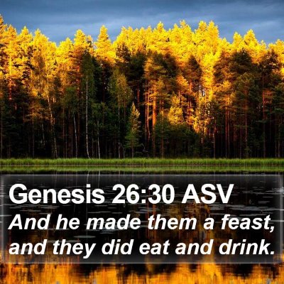 Genesis 26:30 ASV Bible Verse Image
