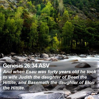 Genesis 26:34 ASV Bible Verse Image