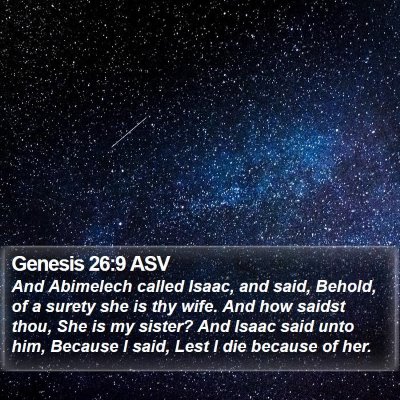 Genesis 26:9 ASV Bible Verse Image
