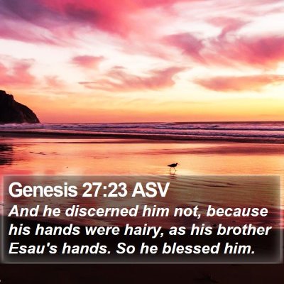Genesis 27:23 ASV Bible Verse Image