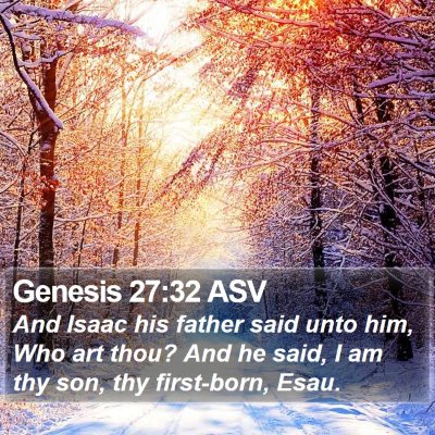 Genesis 27:32 ASV Bible Verse Image