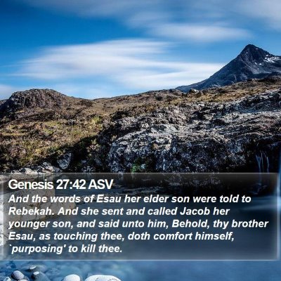 Genesis 27:42 ASV Bible Verse Image