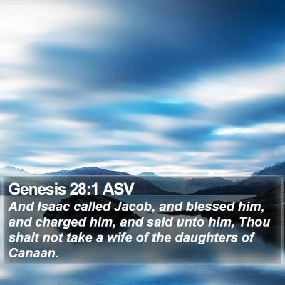 Genesis 28:1 ASV Bible Verse Image