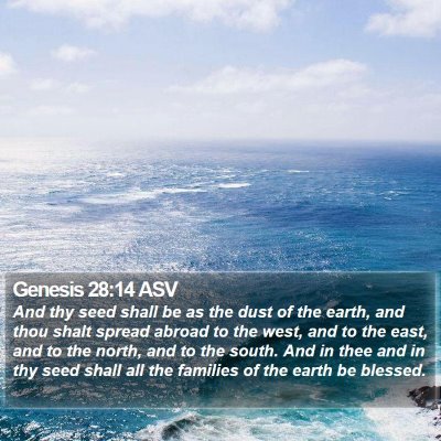 Genesis 28:14 ASV Bible Verse Image