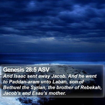 Genesis 28:5 ASV Bible Verse Image