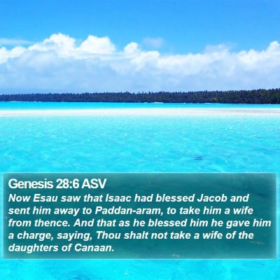 Genesis 28:6 ASV Bible Verse Image