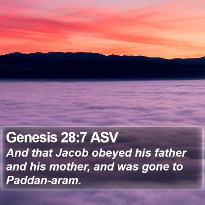 Genesis 28:7 ASV Bible Verse Image