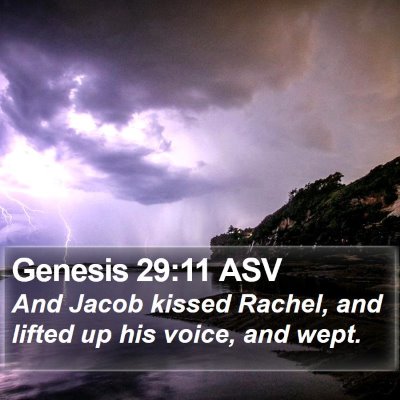 Genesis 29:11 ASV Bible Verse Image