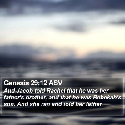 Genesis 29:12 ASV Bible Verse Image