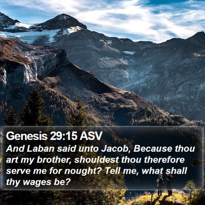 Genesis 29:15 ASV Bible Verse Image