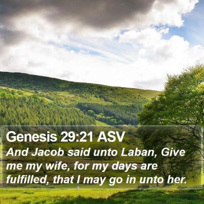 Genesis 29:21 ASV Bible Verse Image
