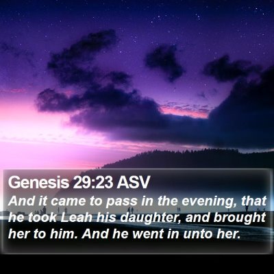 Genesis 29:23 ASV Bible Verse Image