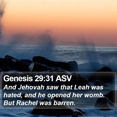 Genesis 29:31 ASV Bible Verse Image