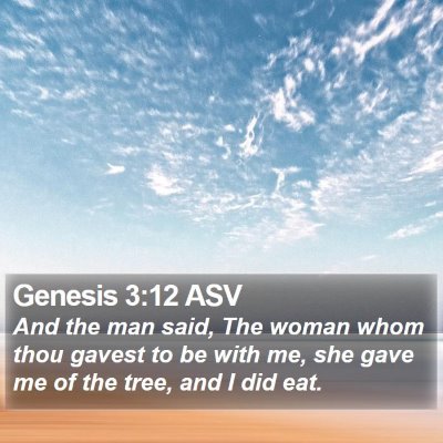 Genesis 3:12 ASV Bible Verse Image