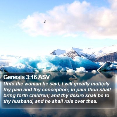 Genesis 3:16 ASV Bible Verse Image