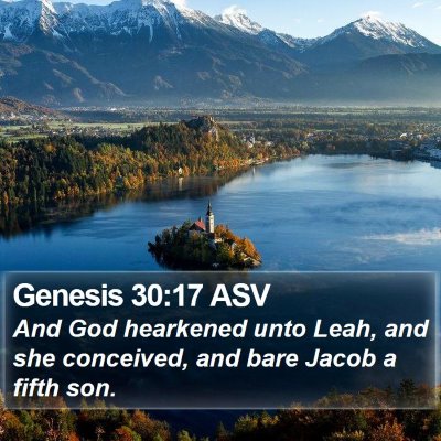 Genesis 30:17 ASV Bible Verse Image