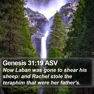 Genesis 31:19 ASV Bible Verse Image