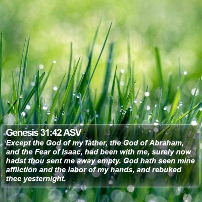 Genesis 31:42 ASV Bible Verse Image