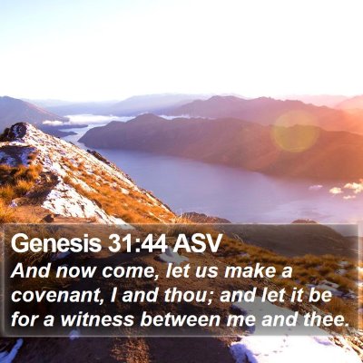 Genesis 31:44 ASV Bible Verse Image