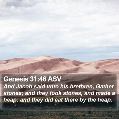 Genesis 31:46 ASV Bible Verse Image