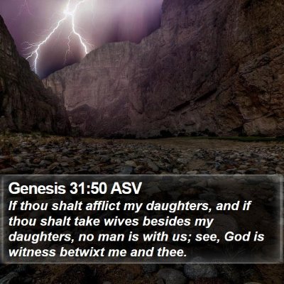 Genesis 31:50 ASV Bible Verse Image