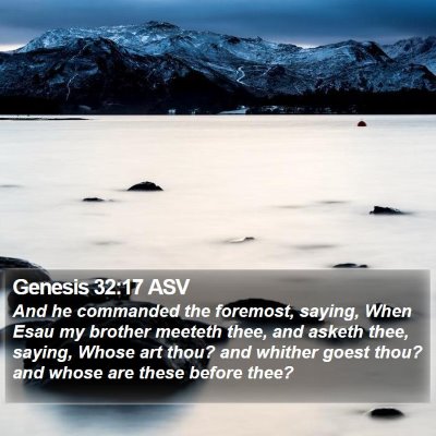 Genesis 32:17 ASV Bible Verse Image
