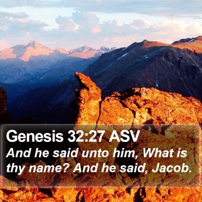 Genesis 32:27 ASV Bible Verse Image