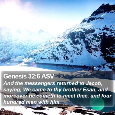Genesis 32:6 ASV Bible Verse Image