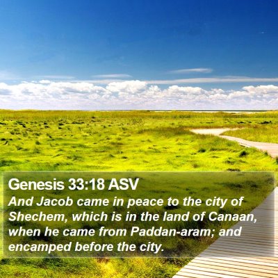 Genesis 33:18 ASV Bible Verse Image