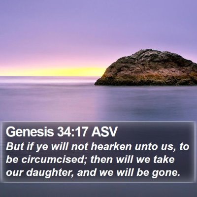 Genesis 34:17 ASV Bible Verse Image