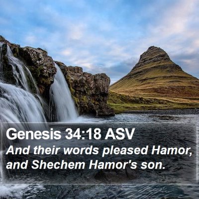 Genesis 34:18 ASV Bible Verse Image