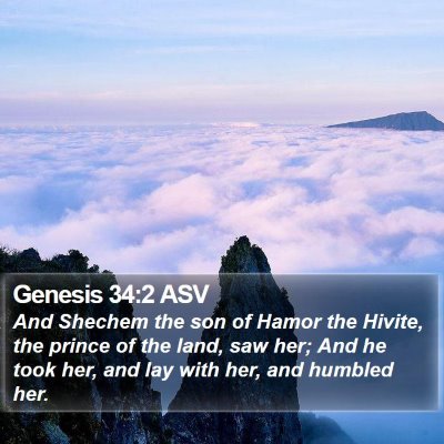 Genesis 34:2 ASV Bible Verse Image
