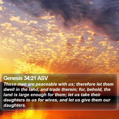 Genesis 34:21 ASV Bible Verse Image
