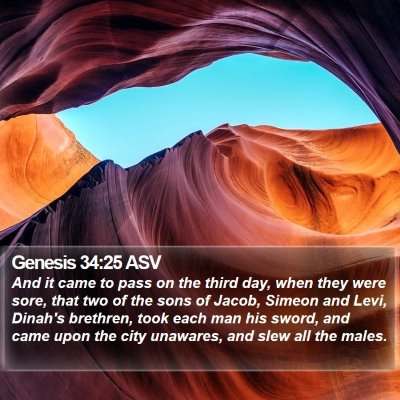 Genesis 34:25 ASV Bible Verse Image