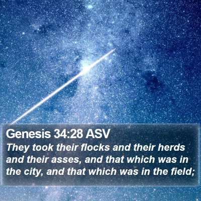 Genesis 34:28 ASV Bible Verse Image