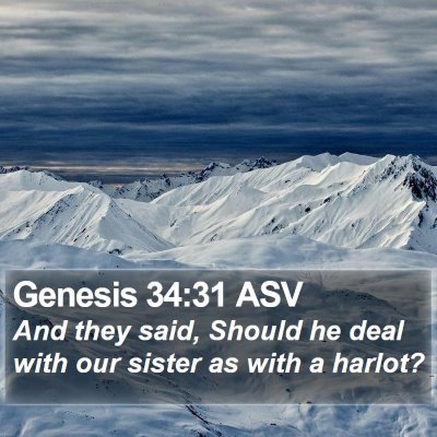 Genesis 34:31 ASV Bible Verse Image