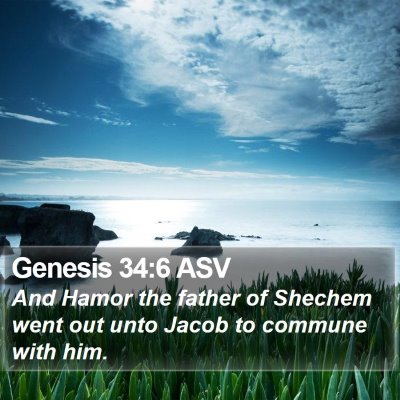 Genesis 34:6 ASV Bible Verse Image