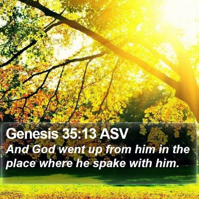 Genesis 35:13 ASV Bible Verse Image