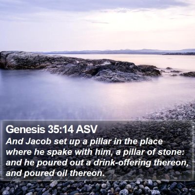 Genesis 35:14 ASV Bible Verse Image