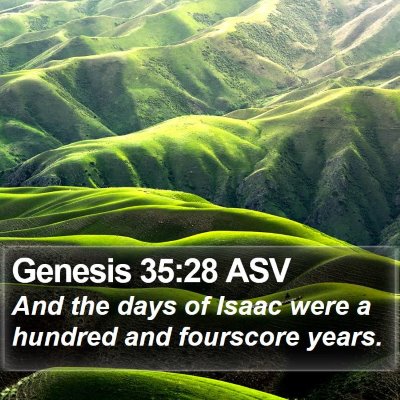 Genesis 35:28 ASV Bible Verse Image