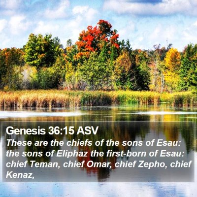Genesis 36:15 ASV Bible Verse Image