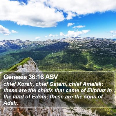 Genesis 36:16 ASV Bible Verse Image