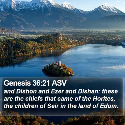 Genesis 36:21 ASV Bible Verse Image