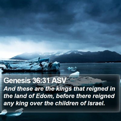 Genesis 36:31 ASV Bible Verse Image