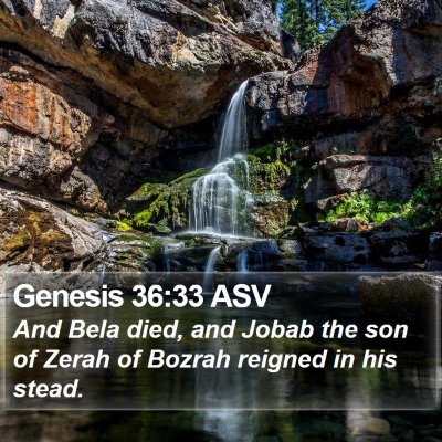 Genesis 36:33 ASV Bible Verse Image