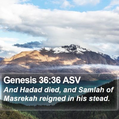 Genesis 36:36 ASV Bible Verse Image
